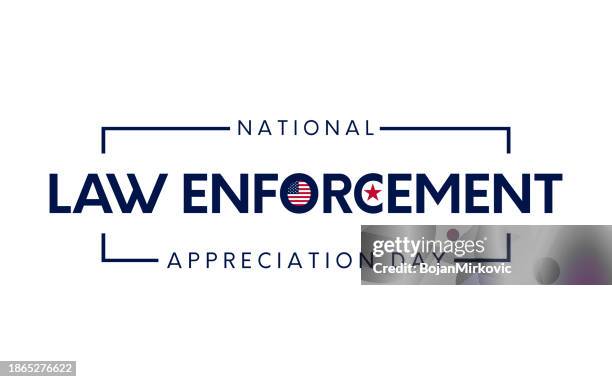national law enforcement appreciation day banner design. vector - police officer stock illustrations