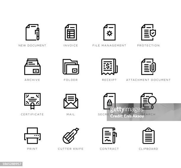 document icons - document shredding stock illustrations