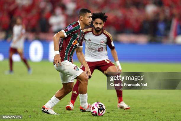 Andre of Fluminense runs with the ball during the FIFA Club World Cup Semi-Final match between Fluminense and Al Ahly FC at King Abdullah Sports City...