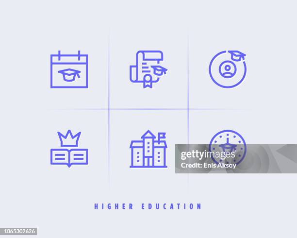 higher education icons - teaching assistant stock illustrations