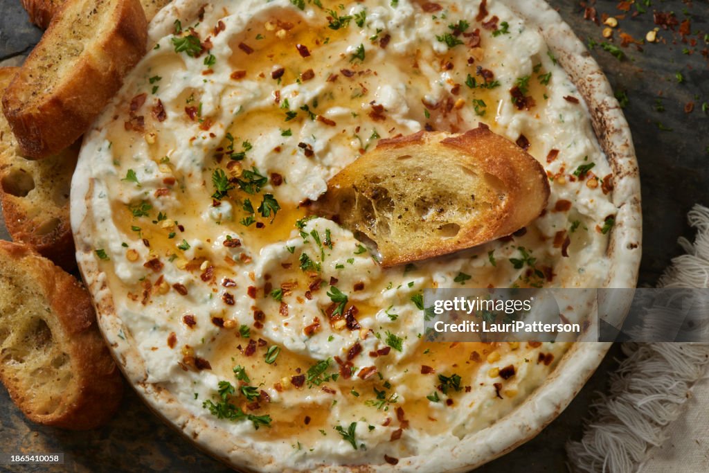 Whipped Feta Dip with Hot Honey