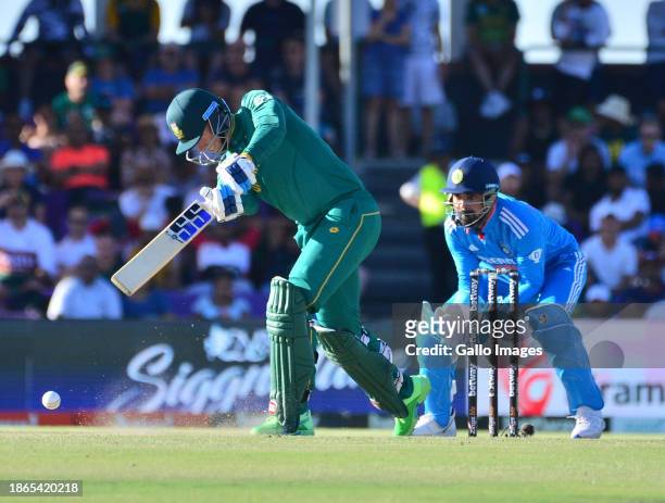 Rassie van der Dussen of South Africa during the 3rd One Day International match between South Africa and India at Boland Park on December 21, 2023...