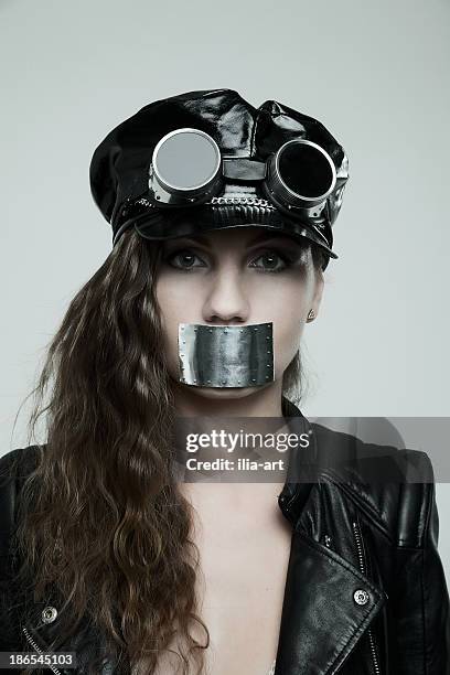 do not talk! - self closing stockfoto's en -beelden