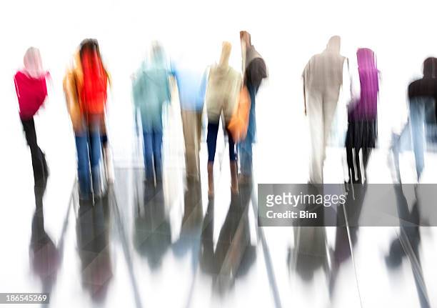 abstract colorful silhouettes of people and their shadows against light - generic location stock pictures, royalty-free photos & images