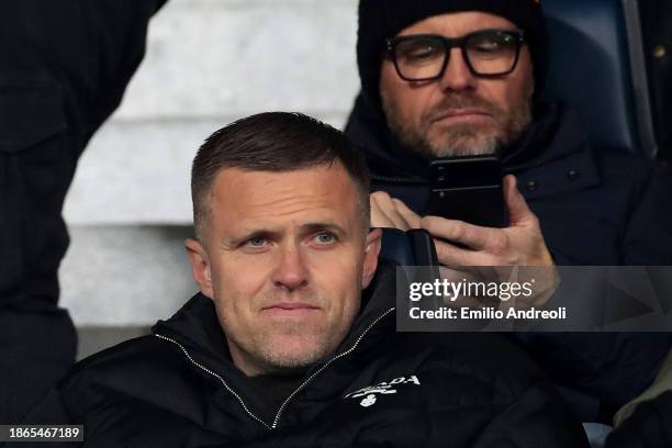 Former Atalanta BC player, Josip Ilicic looks on during the Serie A TIM match between Atalanta BC and US Salernitana at Gewiss Stadium on December...