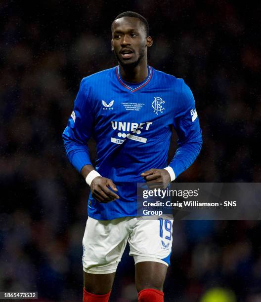 Rangers' Abdallah Sima in action during the Viaplay Cup Final match between Rangers and Aberdeen at Hampden Park, on December 17 in Glasgow, Scotland.