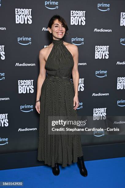 Actress Caterina Murino attends the "Escort Boys" By Prime Video Premiere at UGC Cine Cite Les Halles on December 18, 2023 in Paris, France.