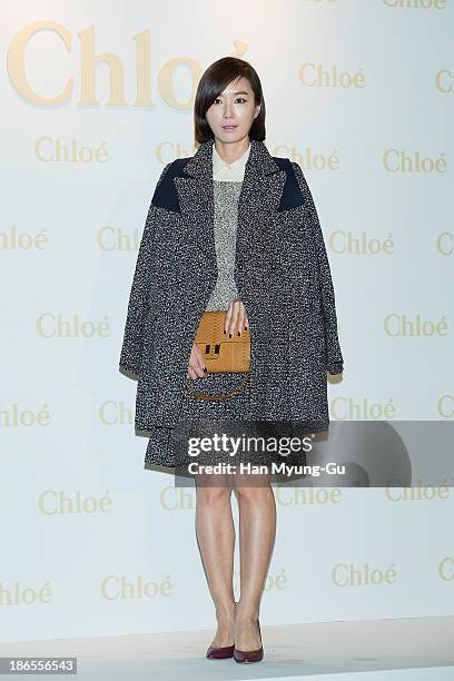 South Korean actress Oh Yun-Soo attends 'Chloe' flagship store grand opening event at Chloe Gangnam Store on November 1, 2013 in Seoul, South Korea.