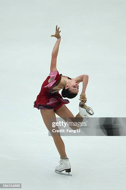 Adelina Sotnikova of Russia skates in the Ladies Short Program during Lexus Cup of China ISU Grand Prix of Figure Skating 2013 at Beijing Capital...