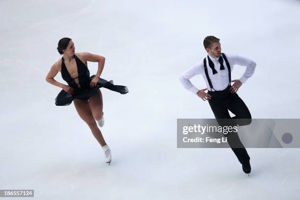 Alexandra Aldridge and Daniel Eaton of United States skate in the Ice Dancing Short Dance during Lexus Cup of China ISU Grand Prix of Figure Skating...