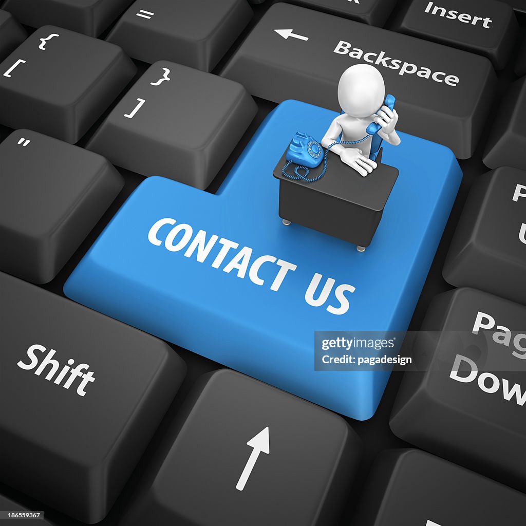Key Contact Phone Contact Us Enter Key High-Res Stock Photo - Getty Images