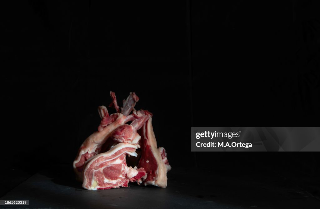 Lamb chops before cooking