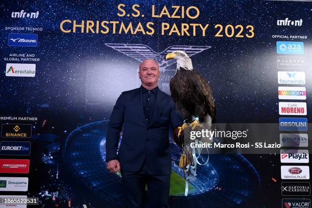 Lazio mascot Olympia during the SS Lazio Christmas dinner at the Spazio Novecento on December 18, 2023 in Rome, Italy.
