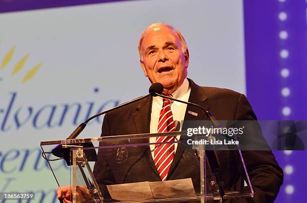 Former Governor of Pennsylvania Ed Rendell speaks onstage at the Pennsylvania Conference For Women 2013 at Philadelphia Convention Center on November...