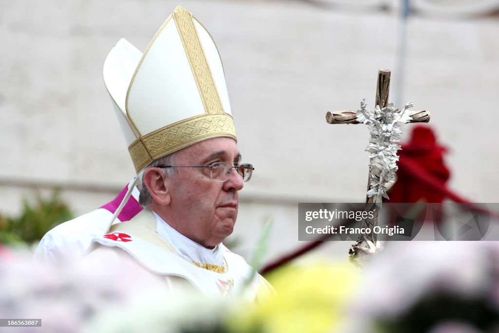 Pope Celebrates Solemnity Of All Saints At The Cemetery Of Verano
