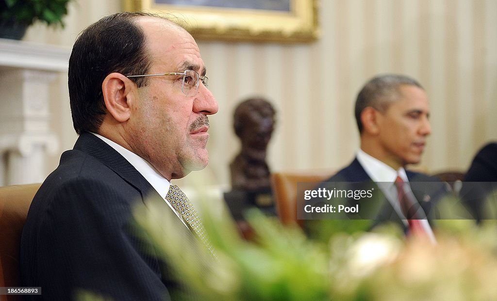 Obama Meets With Iraqi Prime Minister Nouri al-Maliki At White House