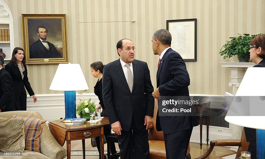 Obama Meets With Iraqi Prime Minister Nouri al-Maliki At White House