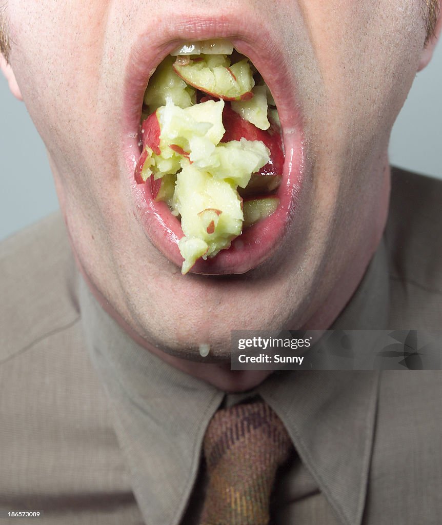 Man spit food Apple