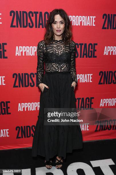 Rose Byrne attends the "Appropriate" Broadway opening night at Hayes Theater on December 18, 2023 in New York City.