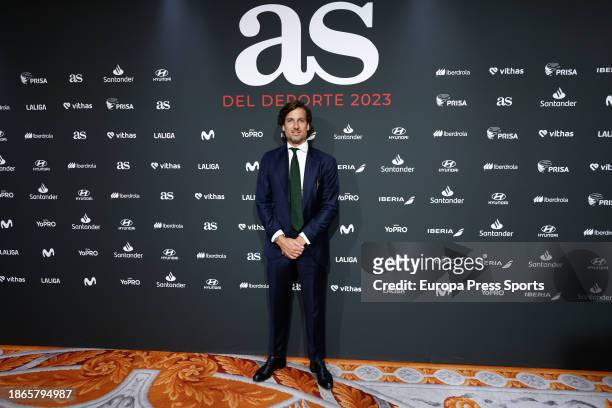 Feliciano Lopez poses for photo during the Photocall of the XVII Premios AS del Deporte 2023 celebrated at Royal Theatre on December 18 in Madrid,...