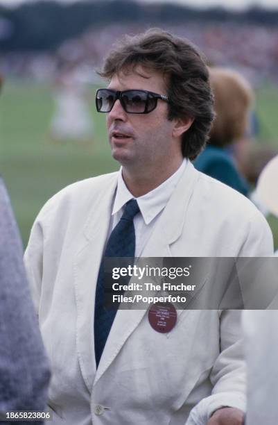 British singer and guitarist Eric Clapton attending the Cartier International Polo match on Smith's Lawn at Guards Polo Club in Windsor, England on...