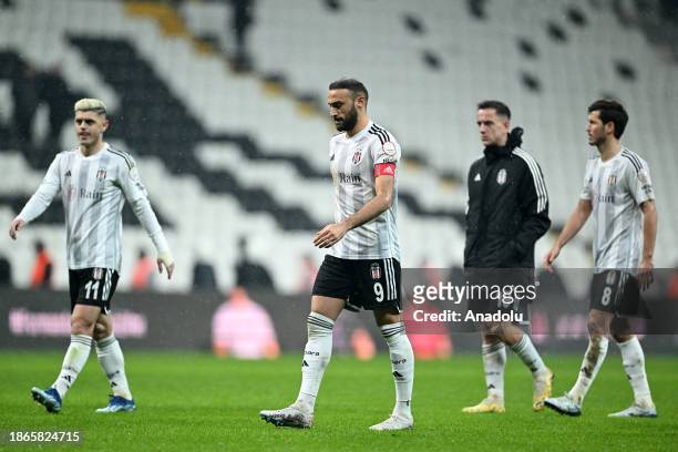 Cenk Tosun&nbsp; and&nbsp;Milot Rashica of Besiktas react after drawing with their opponent Corendon Alayanspor during the Turkish Super Lig week 17...