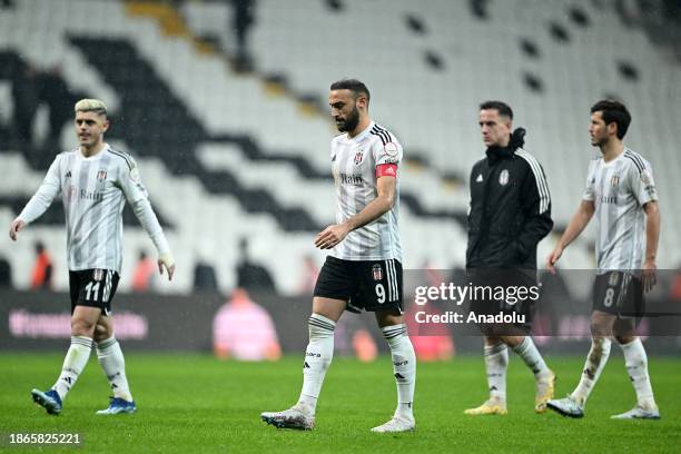Cenk Tosun and Milot Rashica of Besiktas react after the Turkish Super Lig week 17 football match between Besiktas and Corendon Alanyaspor at Tupras...