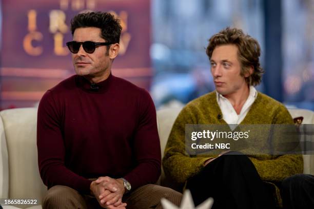 Zac Efron and Jeremy Allen White on Thursday, December 21, 2023 --