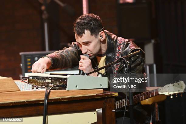 Episode 1465 -- Pictured: Musical guest Jack Antonoff of "Bleachers" performs on December 21, 2023 --