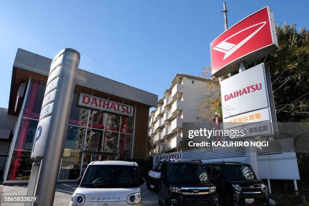 This picture shows a Daihatsu Motor sales office in Tokyo on December 22, 2023.