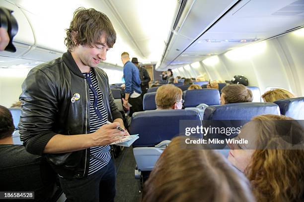 Tom Higgenson of Plain White T's attends the Live In The Vineyard "Live At 35" Concert Series with Southwest Airlines on November 1, 2013 in Burbank,...