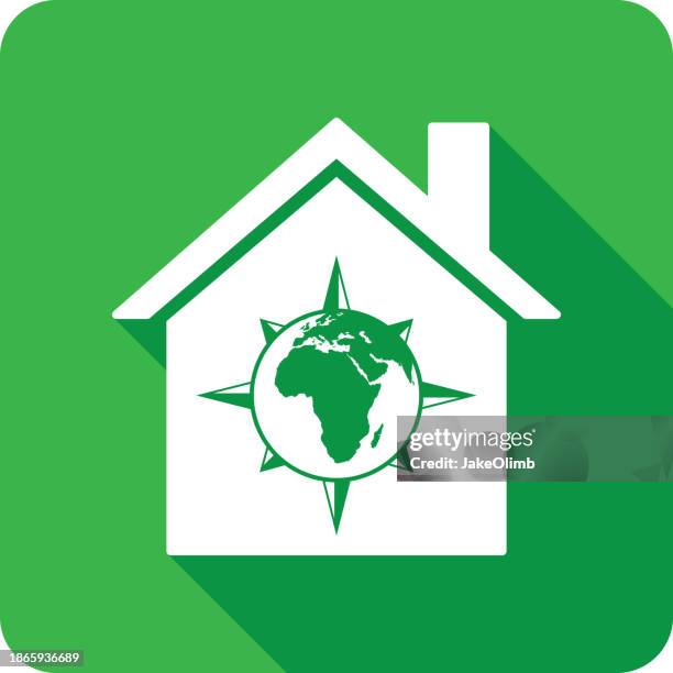 house compass globe icon silhouette 2 - asian homemaker stock illustrations