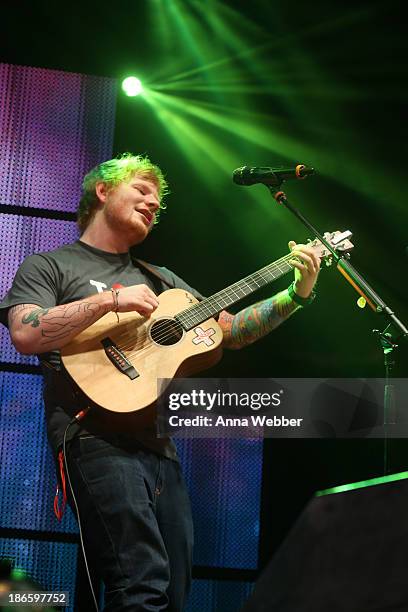 Ed Sheeran performs a sold-out show at Madison Square Garden Arena on November 1, 2013 in New York City.