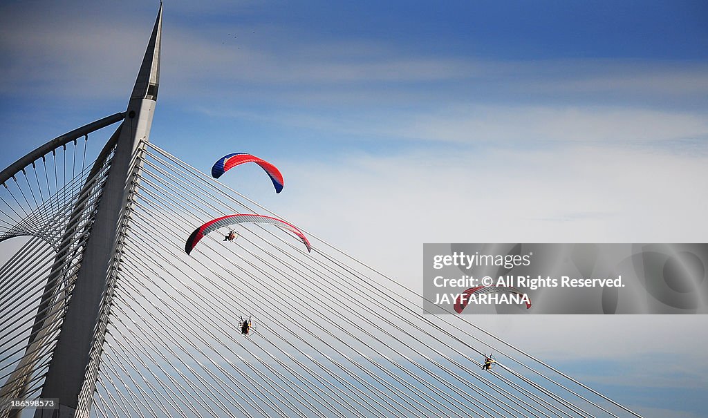 Skydivers in Putrajaya