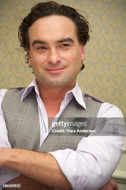 Johnny Galecki at "The Big Bang Theory" Press Conference at the Four Seasons Hotel on October 30, 2013 in Beverly Hills.