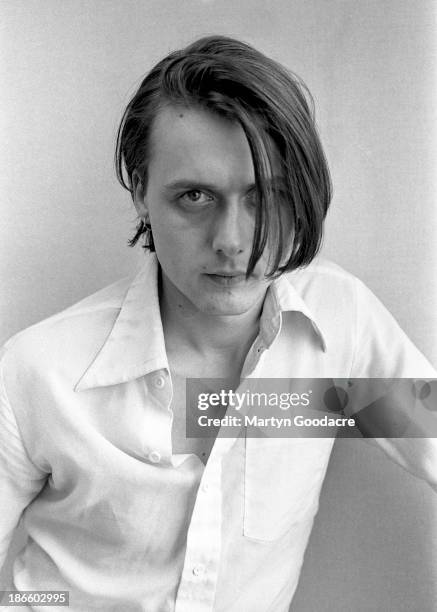 Suede singer Brett Anderson poses for a portrait at the NME offices in London , United Kingdom, 1993.