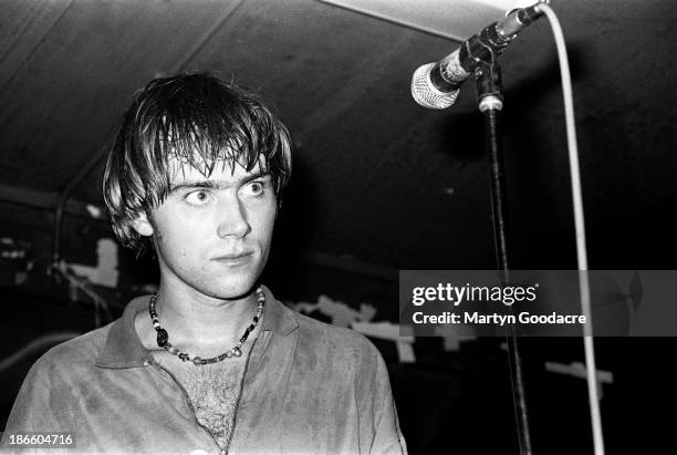 Damon Albarn of Blur performs on stage, London , United Kingdom, 1990.