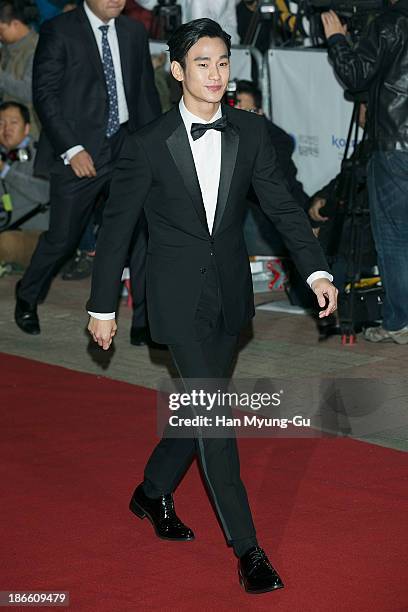 South Korean actor Kim Soo-Hyun attends the 50th Daejong Film Awards at KBS Hall on November 1, 2013 in Seoul, South Korea.