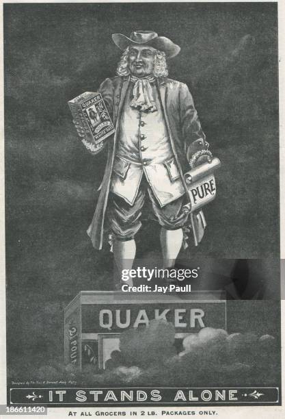 Advertisement for Quaker Oats by the American Cereal Company, 1897. The Paul Derrick Advertising Agency is noted.