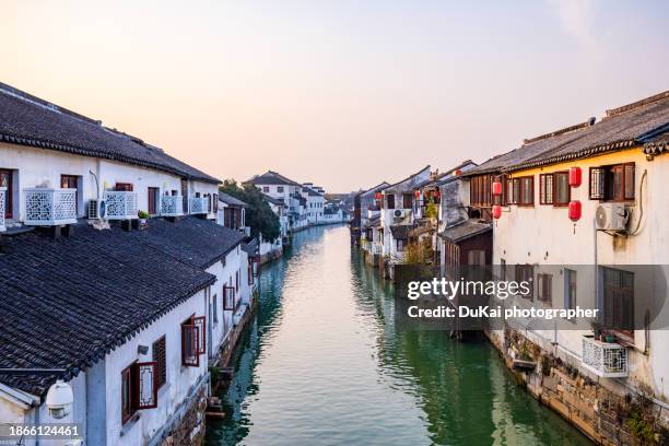 suzhou shantang street  view - suzhou - fotografias e filmes do acervo