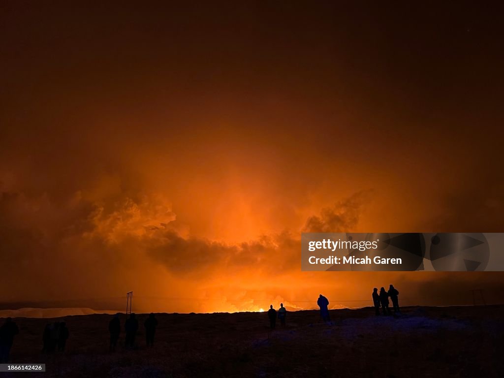 Volcano Erupts Near Grindavik