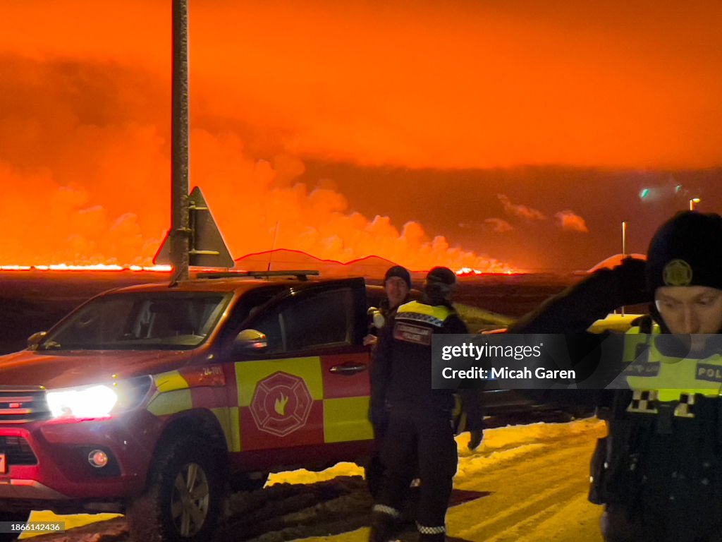 Volcano Erupts Near Grindavik