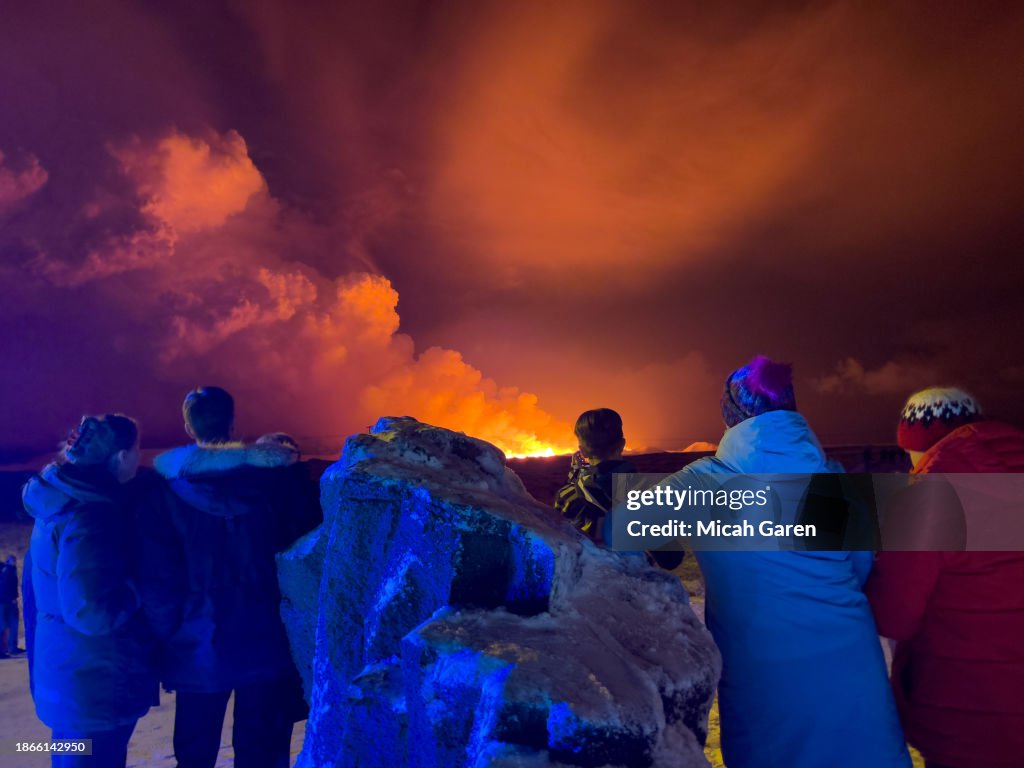 Volcano Erupts Near Grindavik