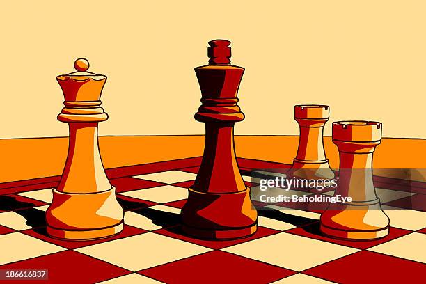 checkmate - king chess piece stock illustrations