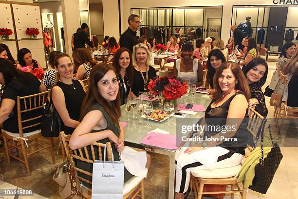 Ailyn Diaz, Daniela Fonseca, Maggie Hernandez and Beatriz Santos attend the Brazilian Foudation Luncheon at Neiman Marcus on November 1, 2013 in...