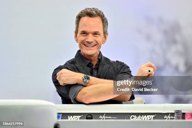 Neil Patrick Harris plays poker during the World Poker Tour x Daniel Arsham Celebrity Invitational at Wynn Las Vegas on December 18, 2023 in Las...