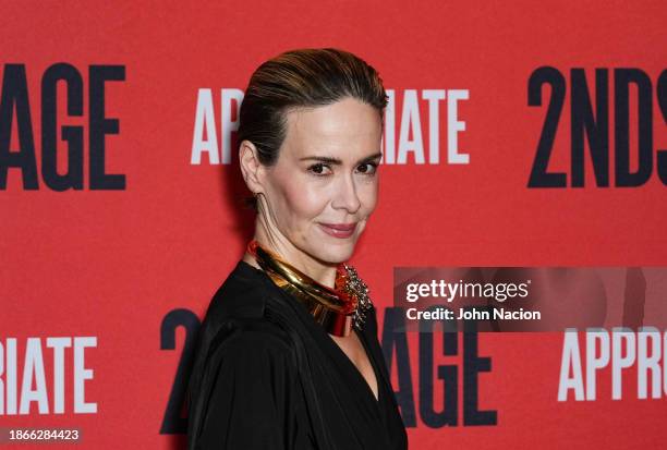 Sarah Paulson attends the "Appropriate" Broadway opening night afterparty at Hayes Theater on December 18, 2023 in New York City.