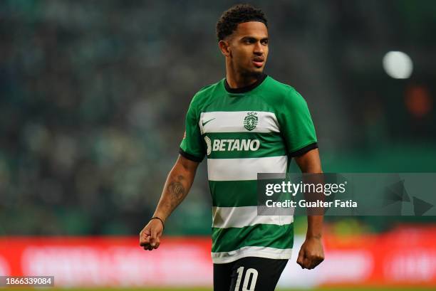 Marcus Edwards of Sporting CP during the Liga Portugal Betclic match between Sporting CP and FC Porto at Estadio Jose Alvalade on December 18, 2023...