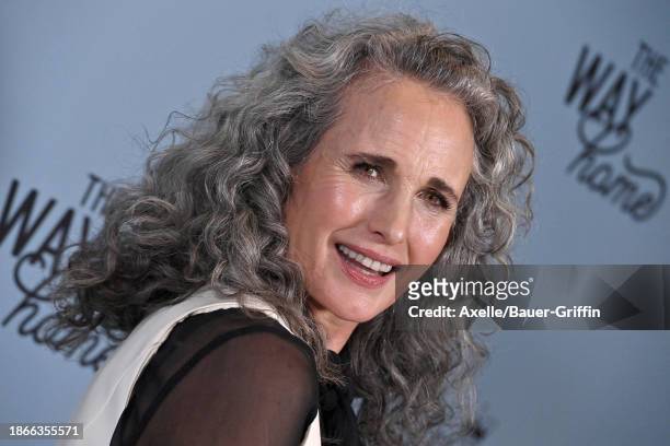 Andie MacDowell attends the Los Angeles Screening of Hallmark Channel's "The Way Home" at NeueHouse Hollywood on December 18, 2023 in Hollywood,...