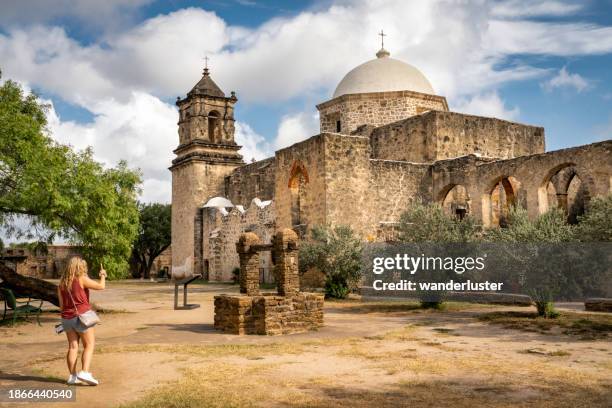 mission san jose, san antonio, tx - san antonio mission stock pictures, royalty-free photos & images